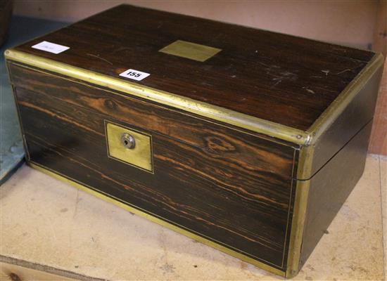 Rosewood/brass writing slope